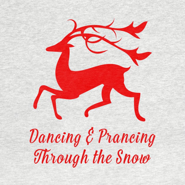 Dancing Prancing Christmas Deer by AntiqueImages